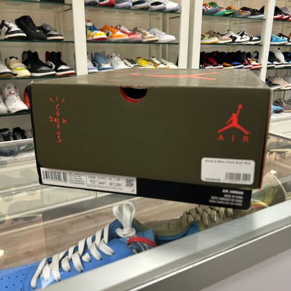 Jordan 6 Retro Travis Scott olive green size 10.5 Pre-Owned - Picture 7 of 8